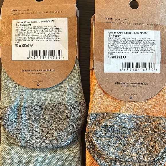 Allbirds crew socks x2 - Picture 2 of 3